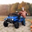 MACCHINA PER BAMBINI ELETTRICA FUORISTRADA 12V CON DOPPIO MOTORE, ETÓ 3-6 ANNI, TELECOMANDO E LUCI, BLU