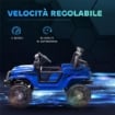 MACCHINA PER BAMBINI ELETTRICA FUORISTRADA 12V CON DOPPIO MOTORE, ETÓ 3-6 ANNI, TELECOMANDO E LUCI, BLU