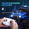 MACCHINA PER BAMBINI ELETTRICA FUORISTRADA 12V CON DOPPIO MOTORE, ETÓ 3-6 ANNI, TELECOMANDO E LUCI, BLU