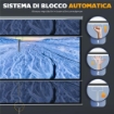 TELO PER PROIETTORE 120" RAPPORTO 16:9, FISSAGGIO A MURO E SOFFITTO PER CASA E UFFICIO, BIANCO