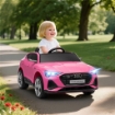 MACCHINA ELETTRICA PER BAMBINI 12V CON TELECOMANDO, VELOCITÓ 3-8KM/H, LUCI E MUSICA, ETÓ 3-5 ANNI, ROSA
