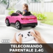 MACCHINA ELETTRICA PER BAMBINI 12V CON TELECOMANDO, VELOCITÓ 3-8KM/H, LUCI E MUSICA, ETÓ 3-5 ANNI, ROSA