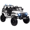 MACCHINA PER BAMBINI ELETTRICA FUORISTRADA 12V CON DOPPIO MOTORE, ETÓ 3-6 ANNI, TELECOMANDO E LUCI, BIANCO