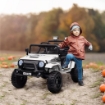 MACCHINA PER BAMBINI ELETTRICA FUORISTRADA 12V CON DOPPIO MOTORE, ETÓ 3-6 ANNI, TELECOMANDO E LUCI, BIANCO