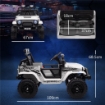 MACCHINA PER BAMBINI ELETTRICA FUORISTRADA 12V CON DOPPIO MOTORE, ETÓ 3-6 ANNI, TELECOMANDO E LUCI, BIANCO