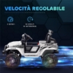 MACCHINA PER BAMBINI ELETTRICA FUORISTRADA 12V CON DOPPIO MOTORE, ETÓ 3-6 ANNI, TELECOMANDO E LUCI, BIANCO