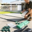 SERRA DA GIARDINO CON RIVESTIMENTO IN PE, PORTA AVVOLGIBILE E FINESTRE A RETE, 170X68X200 CM, VERDE