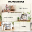 PORTAPIANTE A 3 LIVELLI PER INTERNI ED ESTERNI IN METALLO, 69X28.5X78 CM, NERO