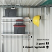 CAPANNO ATTREZZI IN METALLO 1.5X2M CON BASE, PORTA SCORREVOLE E TETTO INCLINATO, VERDE