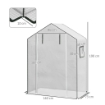COPERTURA SERRA DA GIARDINO IN PE CON PORTA A CERNIERA E FINESTRE, 140X73X190 CM, BIANCO
