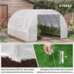 SERRA A TUNNEL CON PORTA, PANNELLI E 8 FINESTRE AVVOLGIBILI, IN ACCIAIO ZINCATO E PE, 3.97X3X2 M, BIANCO
