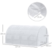 SERRA A TUNNEL CON PORTA, PANNELLI E 8 FINESTRE AVVOLGIBILI, IN ACCIAIO ZINCATO E PE, 3.97X3X2 M, BIANCO