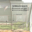 SERRA A TUNNEL CON PORTA, PANNELLI E 8 FINESTRE AVVOLGIBILI, IN ACCIAIO ZINCATO E PE, 3.97X3X2 M, BIANCO