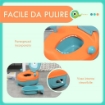 VASINO PER BAMBINI DA 6 MESI A FORMA DI ALIENO, SEDUTA ERGONOMICA, SCHIENALE E VASCHETTA RIMOVIBILE, BLU
