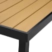TAVOLO DA GIARDINO PER 8 PERSONE IN ALLUMINIO E PLASTICA 190X90X74 CM NERO