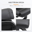 POLTRONA RELAX RECLINABILE MASSAGGIANTE CON POUF POGGIAPIEDI NERO