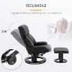 POLTRONA RELAX RECLINABILE MASSAGGIANTE CON POUF POGGIAPIEDI NERO