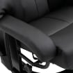 POLTRONA RELAX RECLINABILE MASSAGGIANTE CON POUF POGGIAPIEDI NERO