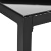 TAVOLO DA GIARDINO RETTANGOLARE PER 8 PERSONE IN VETRO 180 X 80 X 72CM NERO