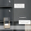 MOBILE DA CUCINA 4 RIPIANI IN LEGNO 90 X 39 X 169 CM ROVERE E NERO