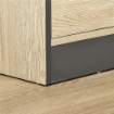 MOBILE DA CUCINA 4 RIPIANI IN LEGNO 90 X 39 X 169 CM ROVERE E NERO