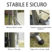 DONDOLO LETTO DA GIARDINO 3 POSTI CON TETTO REGOLABILE E 2 PORTABICCHIERI, 200X120X164 CM, CREMA
