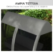 DONDOLO DA GIARDINO 2 IN 1 CONVERTIBILE IN LETTO CON CUSCINI E ZANZARIERA, 240X140X197 CM, GRIGIO