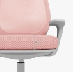 SEDIA DA UFFICIO ERGONOMICA E RECLINABILE AD ALTEZZA REGOLABILE CON 5 ROTELLE, 55X48X82.5-94.5 CM, ROSA