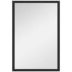 SPECCHIO DA PARETE RETTANGOLARE CON GANCI, IN VETRO E MDF, 40X60 CM, NERO