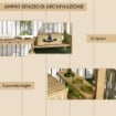 CARRELLO PORTAVIVANDE DA GIARDINO IN LEGNO CON 2 RIPIANI E PORTABOTTIGLIE, 95X47X74 CM, COLOR LEGNO