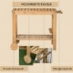 CARRELLO PORTAVIVANDE DA GIARDINO IN LEGNO CON 2 RIPIANI E PORTABOTTIGLIE, 95X47X74 CM, COLOR LEGNO