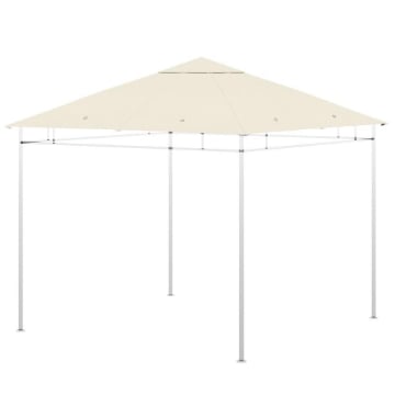 TETTO DI RICAMBIO PER GAZEBO 3X3M IN POLIESTERE CON PRESE D'ARIA E FORI DI DRENAGGIO, CREMA