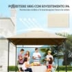 TETTO DI RICAMBIO PER GAZEBO 3X3M IN POLIESTERE CON PRESE D'ARIA E FORI DI DRENAGGIO, CREMA