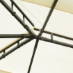 GAZEBO DA GIARDINO 4X3 M CON ZANZARIERA E TENDE, TETTO DOPPIO E RIVESTIMENTO ANTI-UV, CREMA