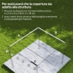 TETTO PER GAZEBO PERGOLA CON 10 FORI DI DRENAGGIO IN POLIESTERE, 250X255 CM, PER PERGOLA 3X3M, BEIGE