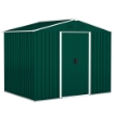 CASETTA DA GIARDINO 3.6M¦ IN LAMIERA DI ACCIAIO CON 2 PORTE SCORREVOLI E 4 PRESE D'ARIA, 236X174X190 CM, VERDE