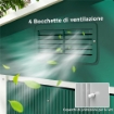 CASETTA DA GIARDINO 3.6M¦ IN LAMIERA DI ACCIAIO CON 2 PORTE SCORREVOLI E 4 PRESE D'ARIA, 236X174X190 CM, VERDE