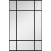 SPECCHIO DA PARETE STILE FINESTRA CON MONTAGGIO VERTICALE E ORIZZONTALE, 90X60 CM, NERO