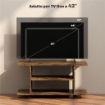 MOBILE PORTA TV MODERNO CON RIPIANI, RUOTE GIREVOLI E FRENI, 80X40X40 CM, MARRONE RUSTICO