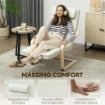 POLTRONA RELAX RISCALDANTE E MASSAGGIANTE CON POGGIAPIEDI REGOLABILE E TELECOMANDO, 67X95X101 CM, CREMA