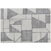 TAPPETO MODERNO ANTISCIVOLO A LINEE GEOMETRICHE, IN POLIESTERE MULTICOLORE, 230X160X0.7 CM