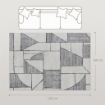 TAPPETO MODERNO ANTISCIVOLO A LINEE GEOMETRICHE, IN POLIESTERE MULTICOLORE, 230X160X0.7 CM