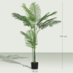 PIANTA FINTA PALMA ARECA ALTA 150 CM PER INTERNI CON VASO, DECORAZIONE PER CASA E UFFICIO, VERDE