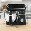 IMPASTATRICE PLANETARIA 1400W CON CIOTOLA 7L E 6 VELOCITÓ, GANCIO IMPASTATORE, FRUSTA E SBATTITORE, NERO