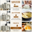 IMPASTATRICE PLANETARIA 1400W CON CIOTOLA 7L E 6 VELOCITÓ, GANCIO IMPASTATORE, FRUSTA E SBATTITORE, NERO