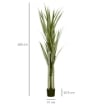 PIANTA ARTIFICIALE DI YUCCA DA 190 CM CON 39 FOGLIE IN VASO CONTENITORE DI PEVA E CEMENTO