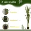 PIANTA ARTIFICIALE DI YUCCA DA 190 CM CON 39 FOGLIE IN VASO CONTENITORE DI PEVA E CEMENTO