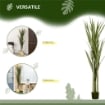 PIANTA ARTIFICIALE DI YUCCA DA 190 CM CON 39 FOGLIE IN VASO CONTENITORE DI PEVA E CEMENTO