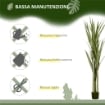 PIANTA ARTIFICIALE DI YUCCA DA 190 CM CON 39 FOGLIE IN VASO CONTENITORE DI PEVA E CEMENTO