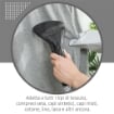 STIRATRICE VERTICALE A VAPORE DA 1.4L CON ASTA ESTENDIBILE E 2 ROTELLE, IN ABS E PP, 26X21.5X29 CM, NERO